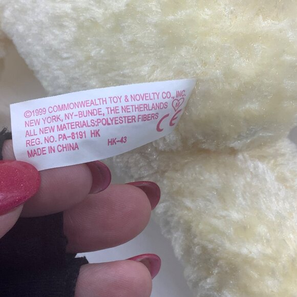 Vtg 1999 Commonwealth Plush Bunny Yellow Stuffed Animal Toy 9.5” Sit Easter - Picture 4 of 6